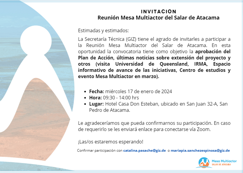 Invitacion a reunion Mesa Multiactor_17 enero 2024